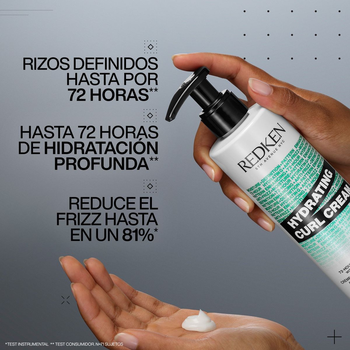 REDKEN - Crema Para Peinar Rizos Cabello Rizado Hidratación Y Definición Total Hybrid Curls 200Ml Redken