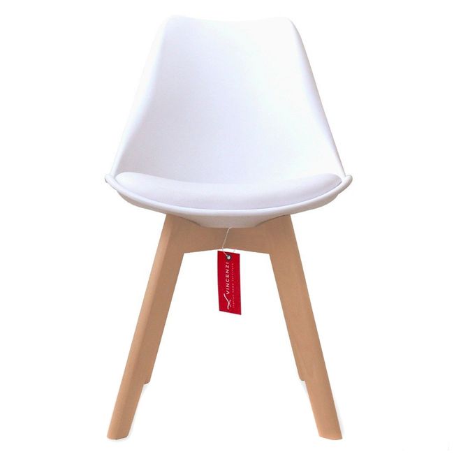 VICENZI - Pack De 4 Sillas París Blancas