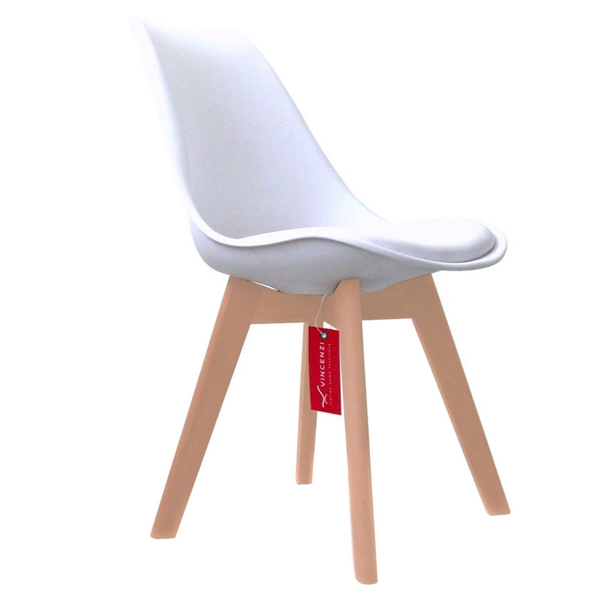 VICENZI - Pack De 4 Sillas París Blancas