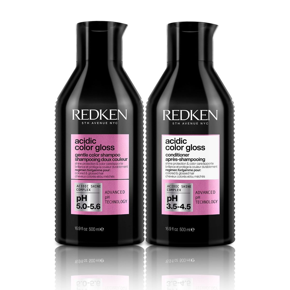 REDKEN - Set Xl Brillo Intenso Cabello Con Color Acidic Color Gloss Shampoo Sin Sulfatos 500Ml + Acondicionador 500Ml Redken