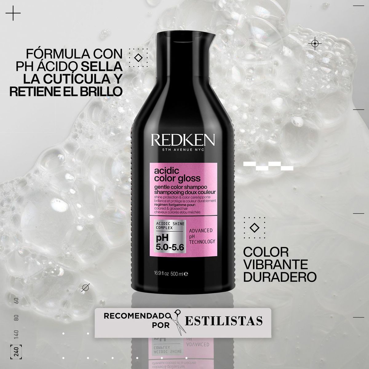 REDKEN - Set Xl Brillo Intenso Cabello Con Color Acidic Color Gloss Shampoo Sin Sulfatos 500Ml + Acondicionador 500Ml Redken