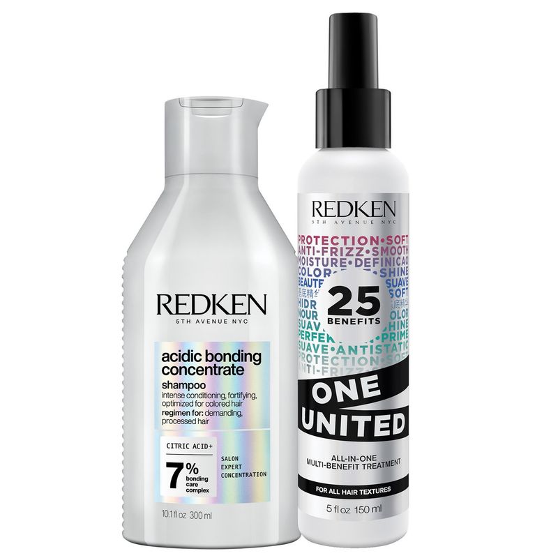 REDKEN - Set ABC Reparación Total Cabello Dañado Shampoo Sin Sulfats 300ml + One United 150ml Redken