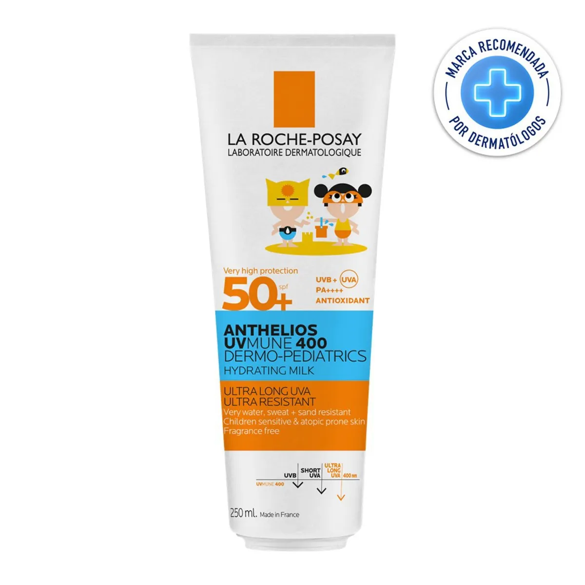 LA ROCHE POSAY - Protector Solar Niños Anthelios Uv Mune 400 Dermo Pediatrics Hydrating Lotion Fps 50+ 250 Ml La Roche Posay