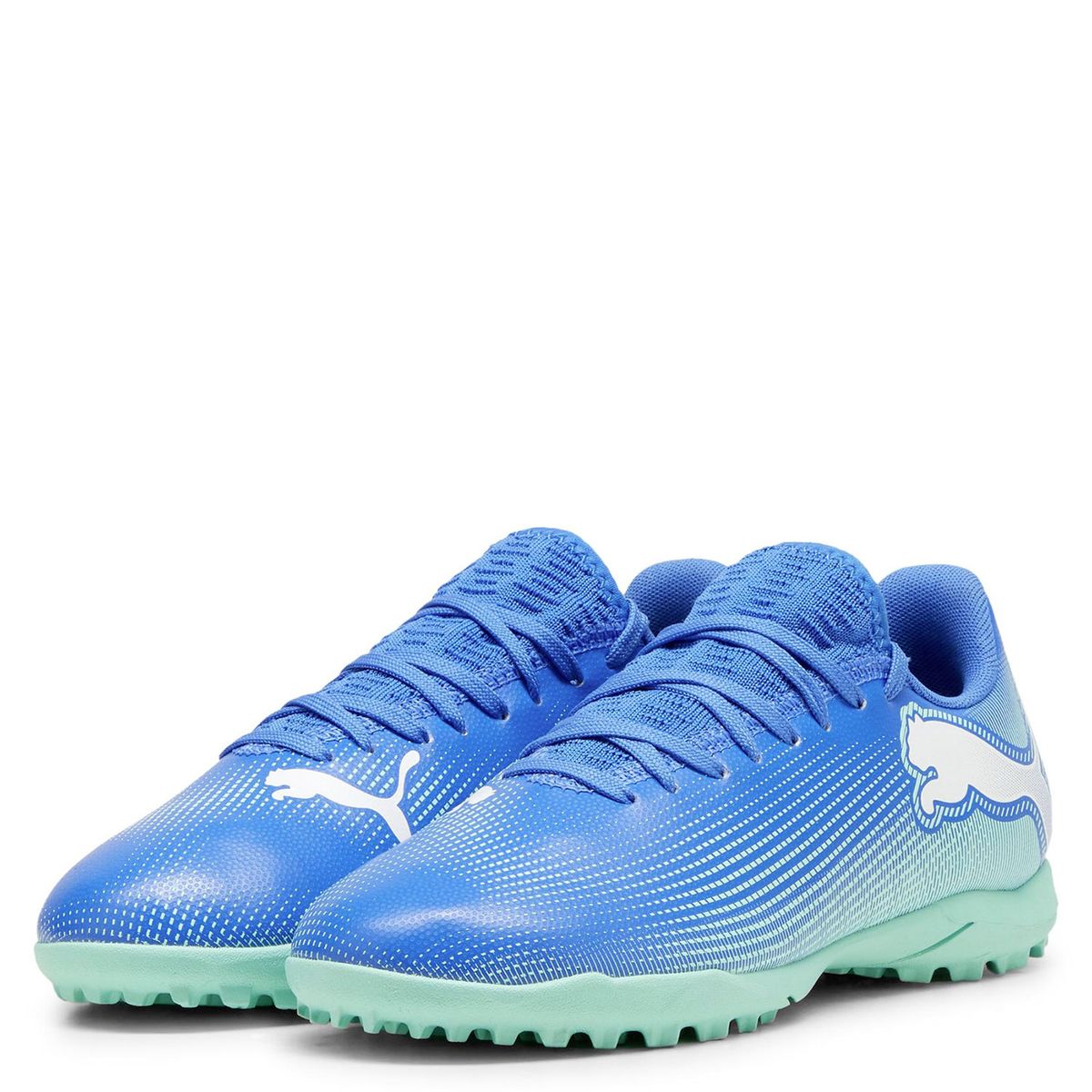 PUMA - Future 7 Play Tt Jr Zapatilla Fútbol Niño Azul (35 a 38) Puma