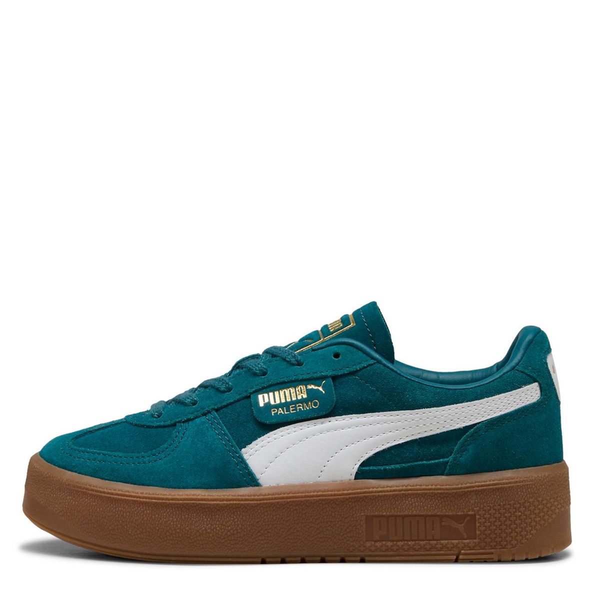 PUMA - Palermo Elevata Zapatilla Urbana Mujer Cuero Verde Puma