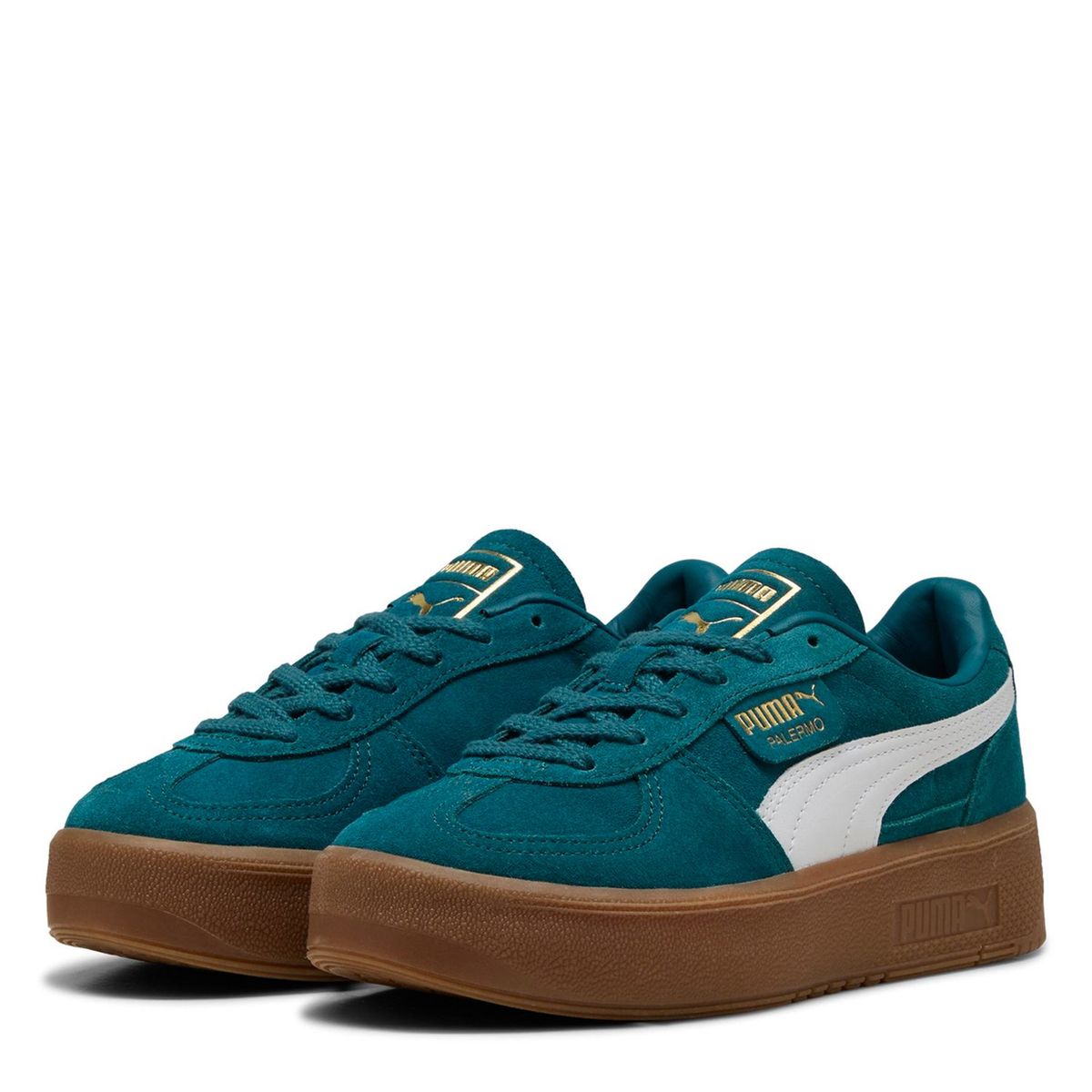 PUMA - Palermo Elevata Zapatilla Urbana Mujer Cuero Verde Puma