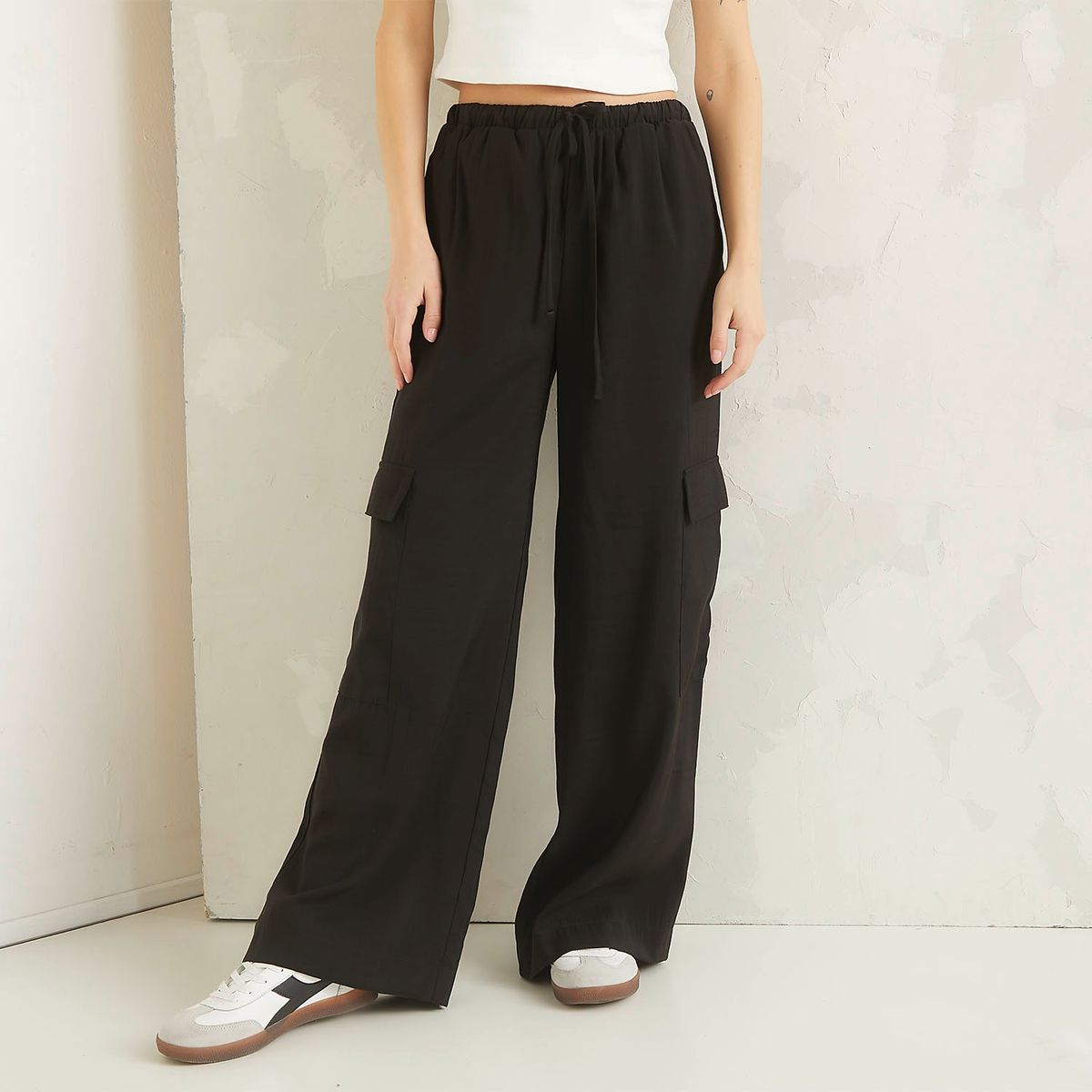 AMERICANINO - Pantalón Cargo Tiro Medio Mujer Americanino