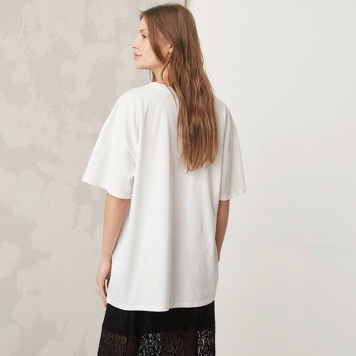 AMERICANINO - Polera Oversize Manga Corta Algodón Mujer Americanino