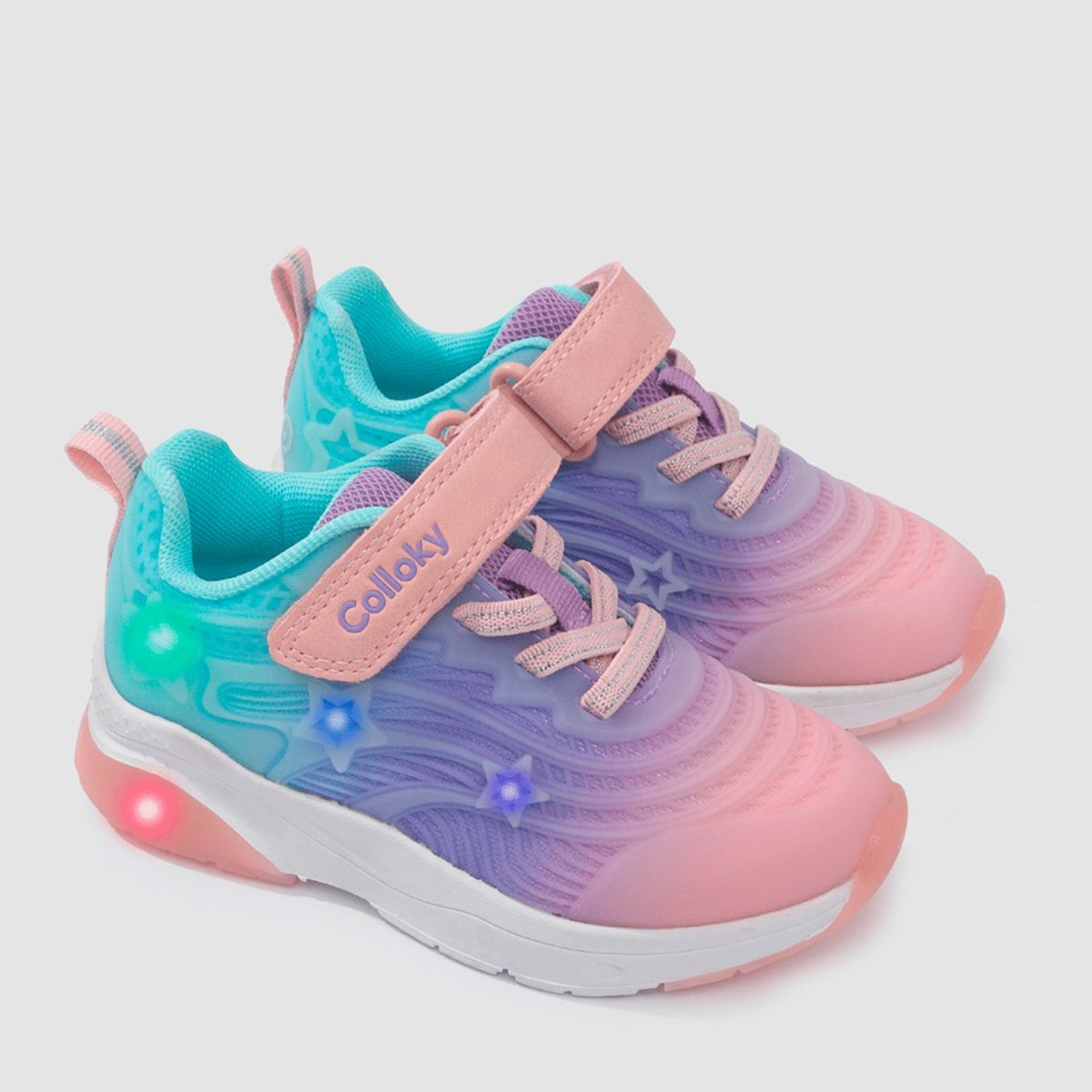 COLLOKY - Zapatilla Urbana con Luces Niña Multicolor (21 a 27) Colloky