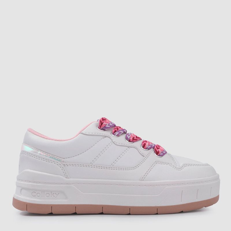 COLLOKY - Zapatilla Urbana Niña Blanco (28 a 38) Colloky