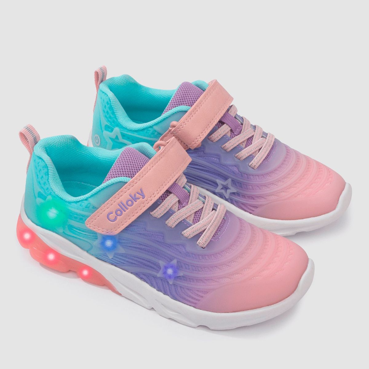 COLLOKY - Zapatilla Urbana con Luces Niña Multicolor (28 a 38) Colloky