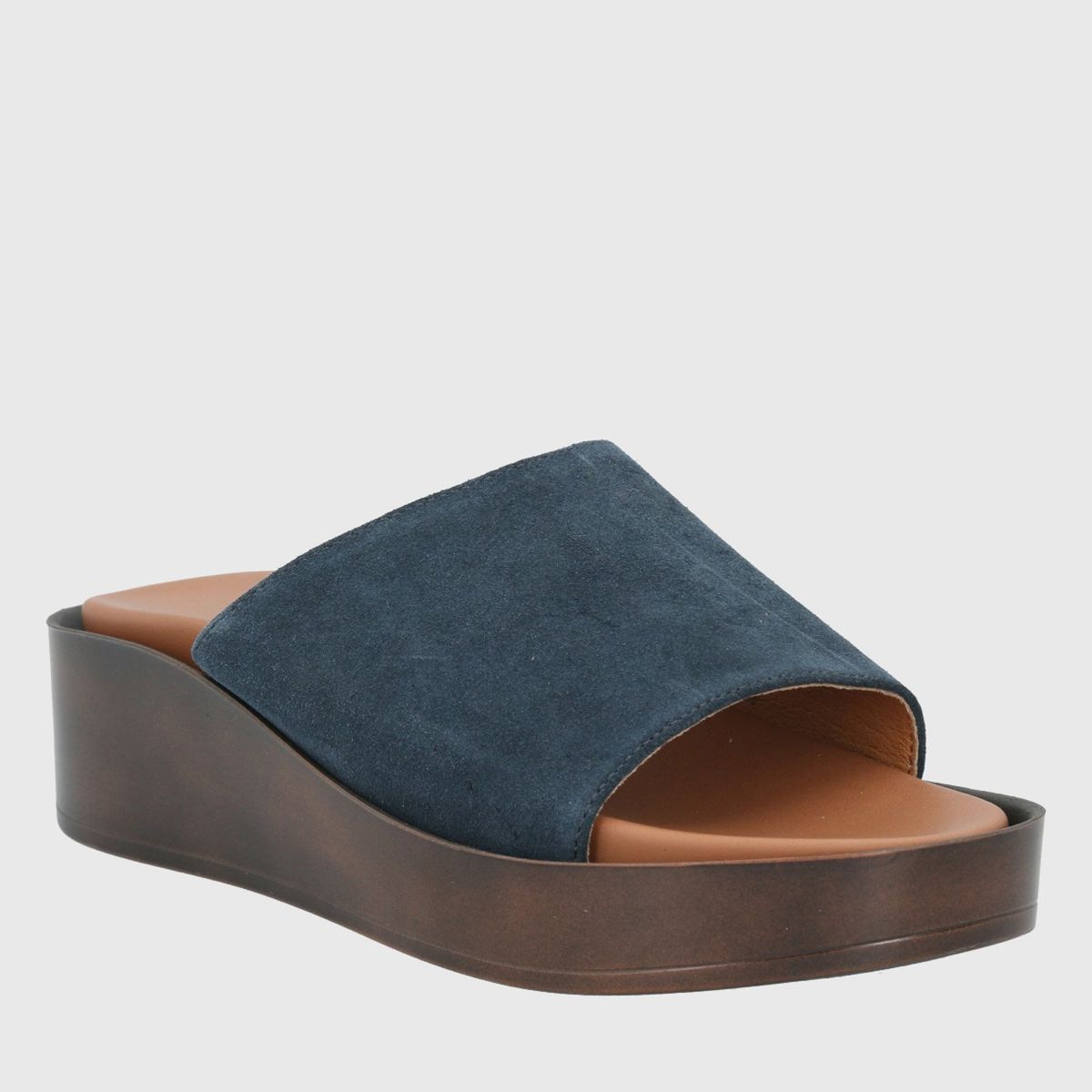 HUSH PUPPIES - Sandalia Mujer Cuero Azul Hush Puppies