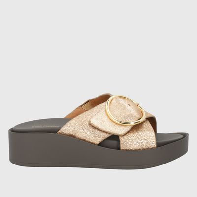 Imagen 2 del producto Sandalia Mujer Cuero Dorado