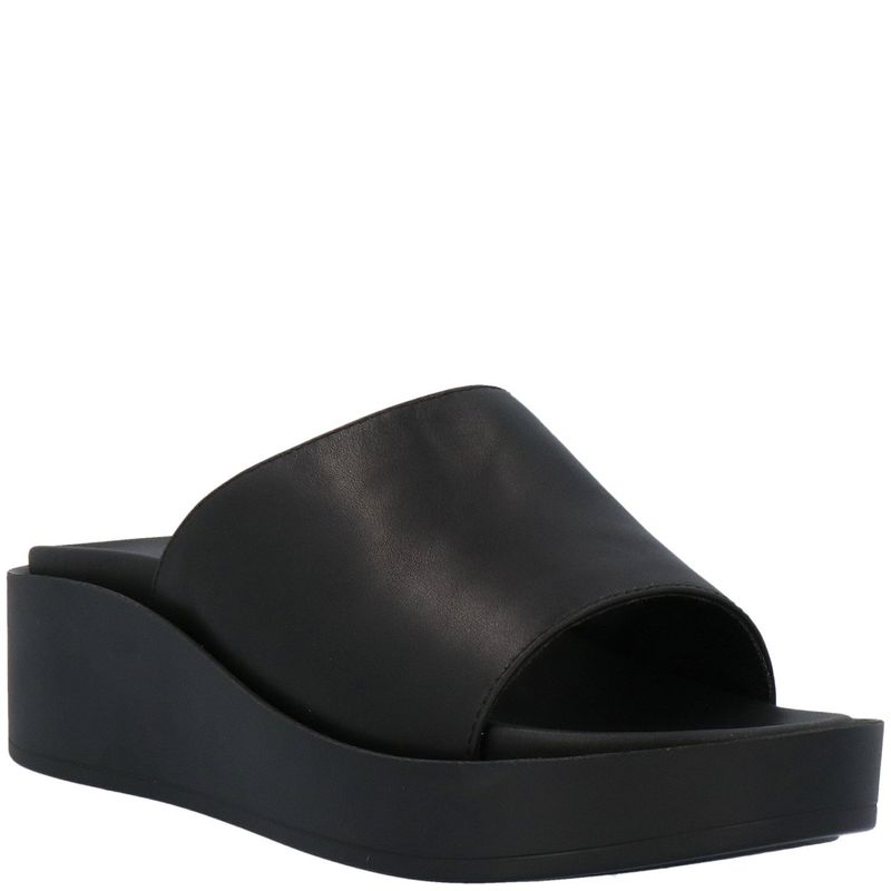 HUSH PUPPIES - Sandalia Mujer Cuero Negro Hush Puppies