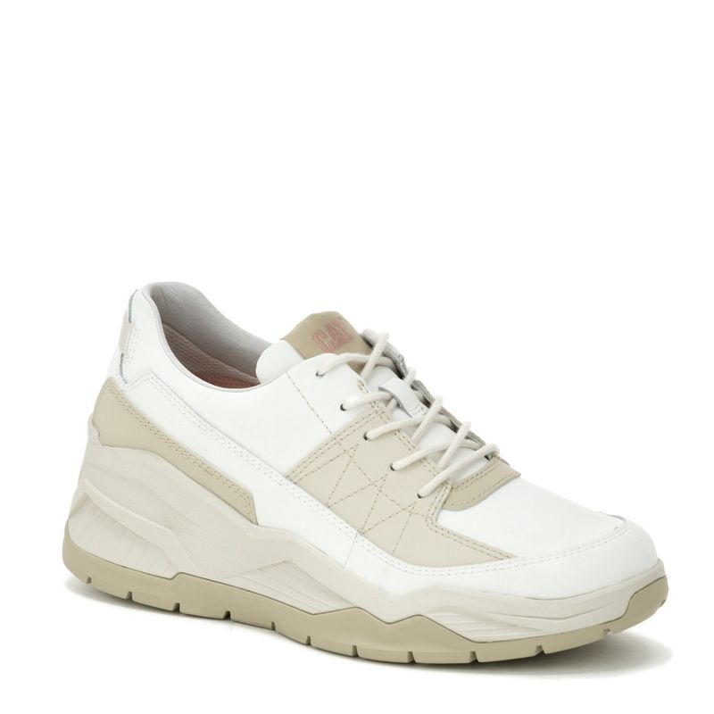 CAT - Watchful Zapatilla Urbana Mujer Cuero Blanca Cat