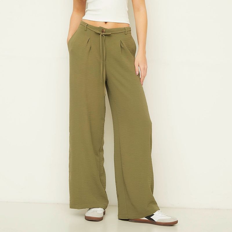 SYBILLA - Pantalón Sastrero Wide Leg Tiro Alto Mujer Sybilla
