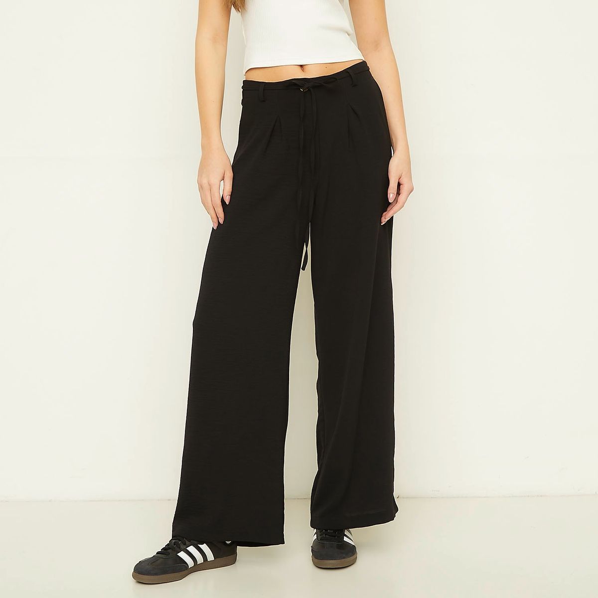 SYBILLA - Pantalón Sastrero Wide Leg Tiro Alto Mujer Sybilla