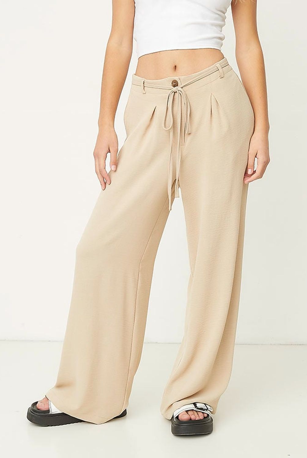 SYBILLA - Pantalón Sastrero Wide Leg Tiro Alto Mujer Sybilla