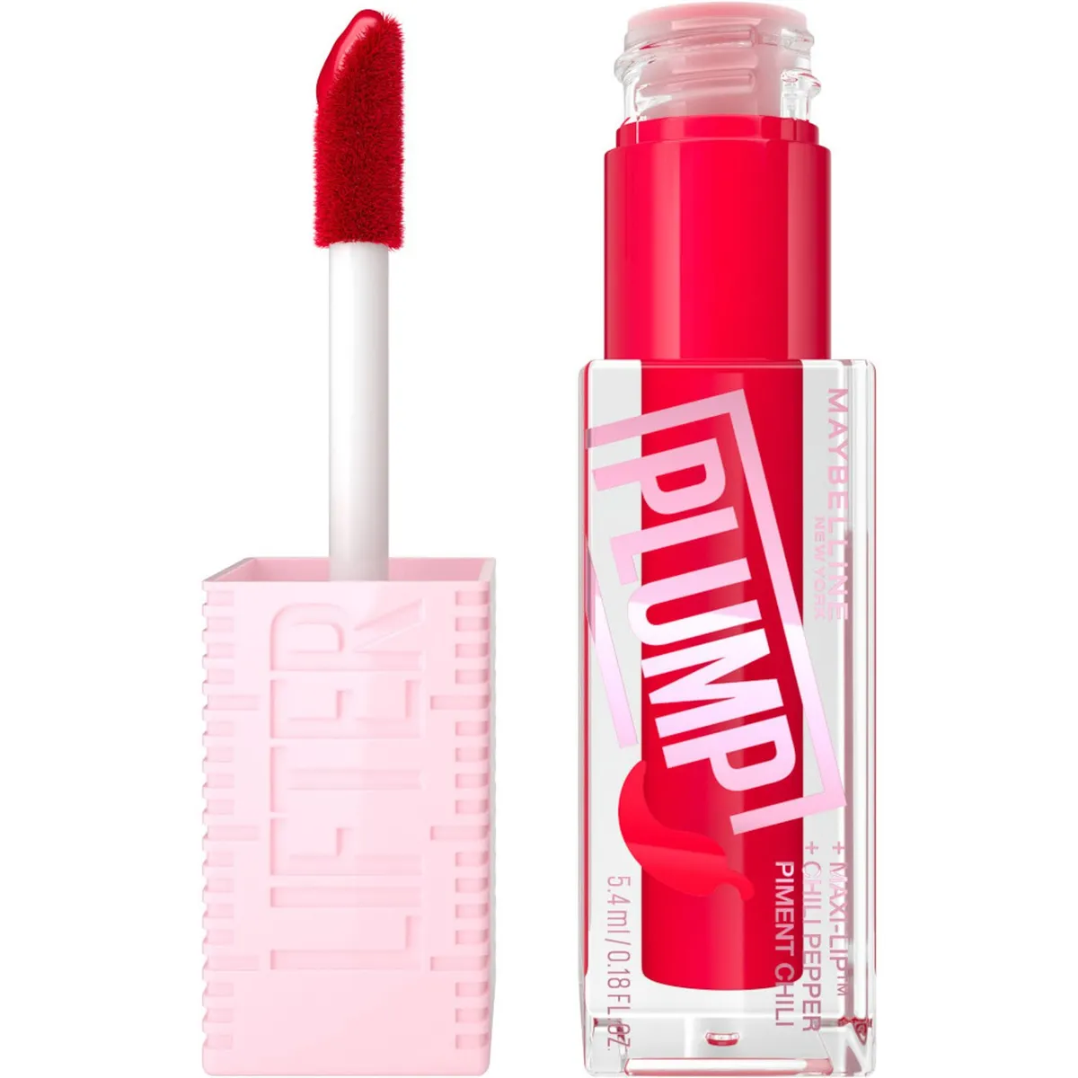 MAYBELLINE - Brillo Labial Lifter Plump Red Flag Maybelline New York Maybelline