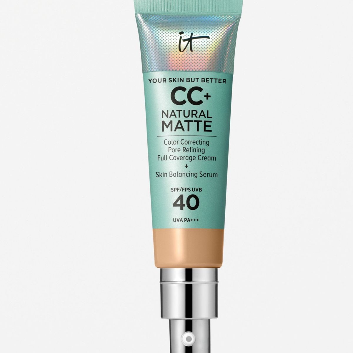 IT COSMETICS - Base De Maquillaje Cc+ Cream Natural Matte Foundation Con Fps 40, Medium Tan It Cosmetics