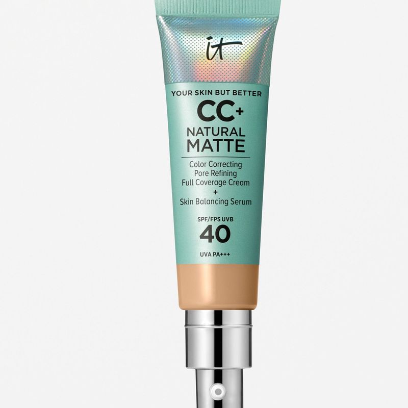 IT COSMETICS - Base De Maquillaje Cc+ Cream Natural Matte Foundation Con Fps 40, Medium Tan It Cosmetics