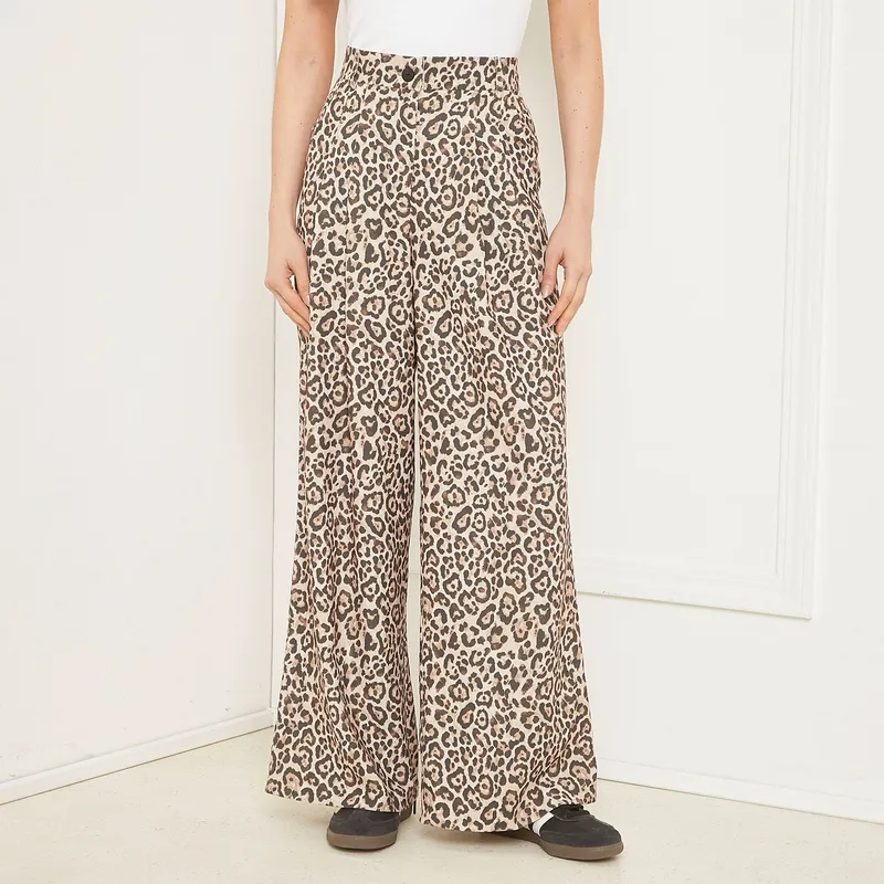 BASEMENT - Pantalón Sastrero Wide Leg Mujer Basement