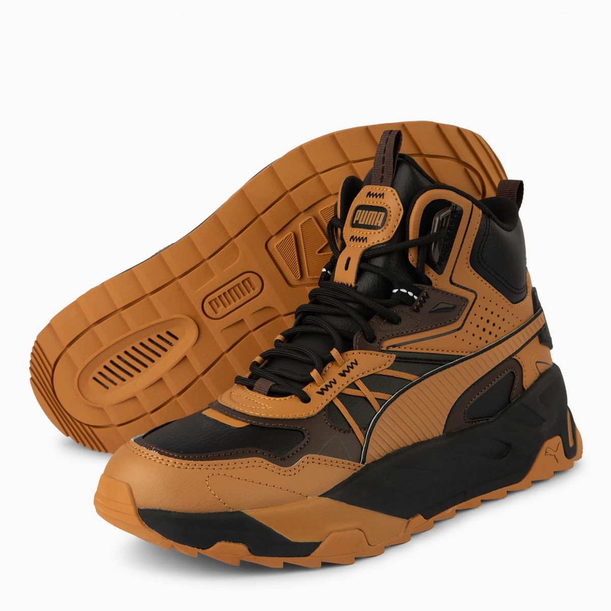 PUMA - Trinity Mid Hybrid Zapatilla Running Hombre Café Puma