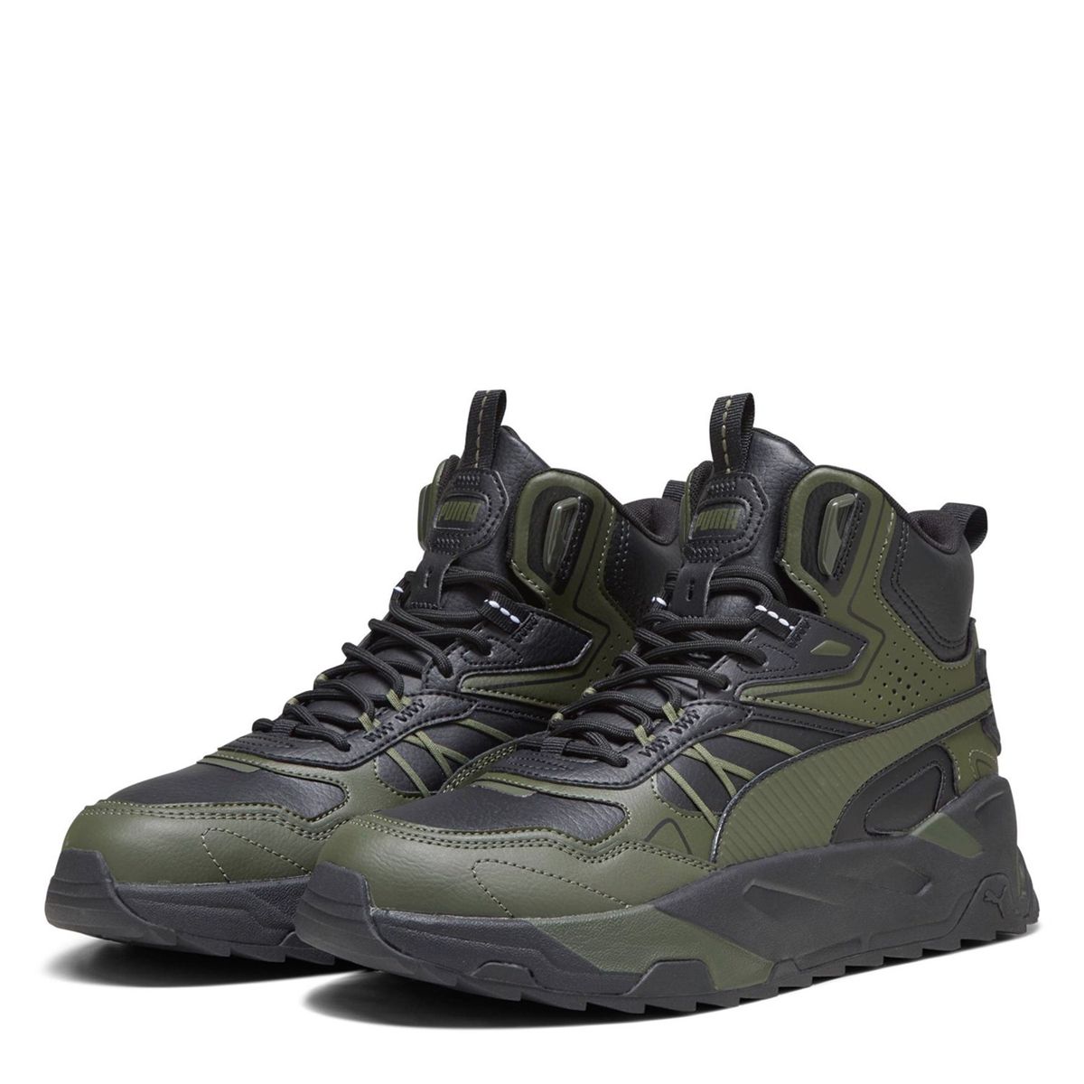 PUMA - Trinity Mid Hybrid Zapatilla Running Hombre Verde Puma