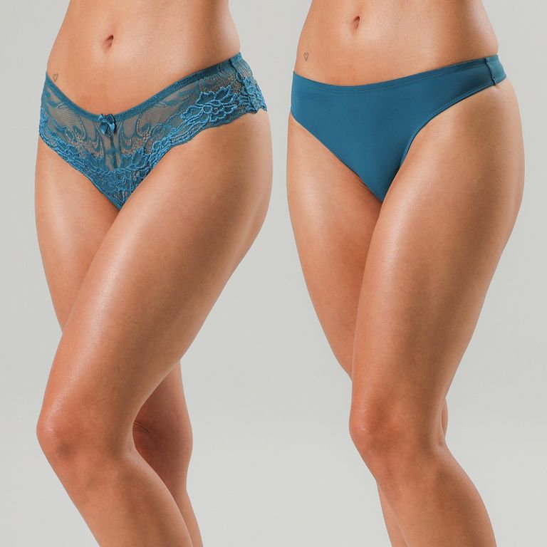 Pack 2 Colaless Blonda Y Microfibra Mujer