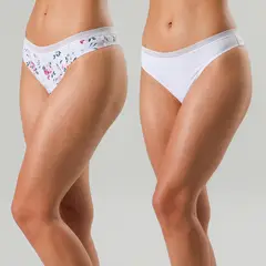 FLORES - Pack De 2 Colaless Micro Print BonDed Mujer