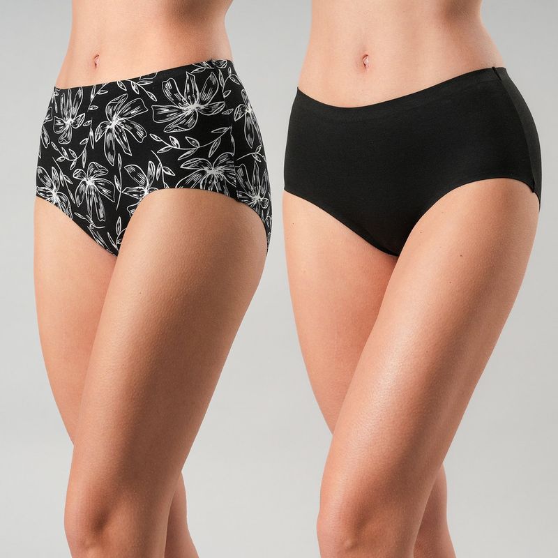 FLORES - Pack De 2 Calzón Maxi BonDed Mujer Flores