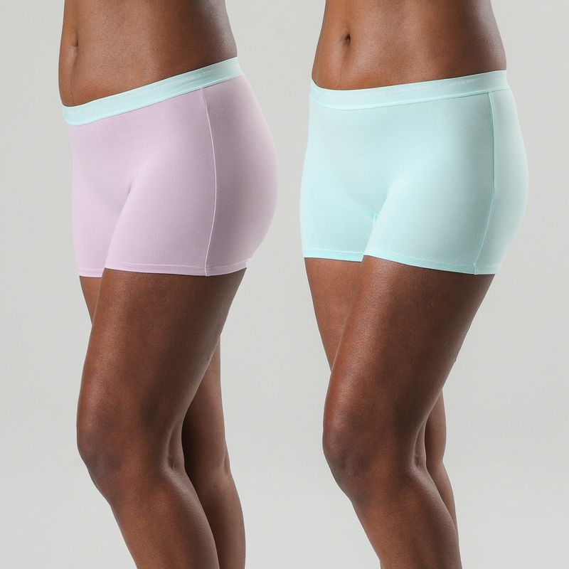 FLORES - Pack De 2 Boxer Algodón Logo Mujer Flores