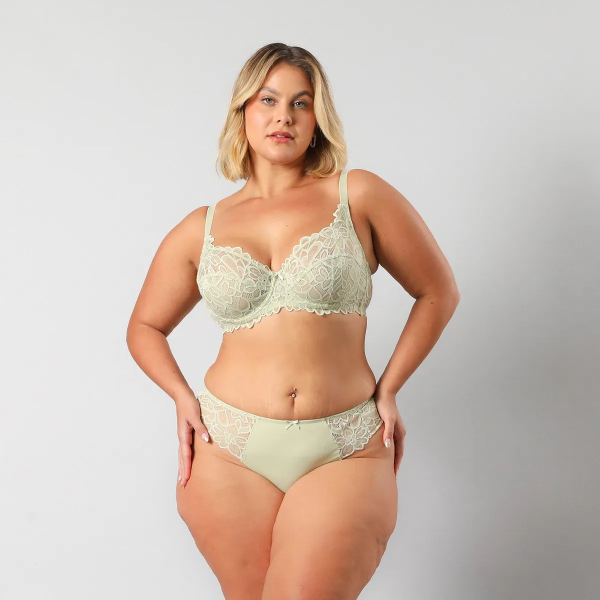 FLORES - Sostén Natural Refuerzo Encaje Flor Mujer Flores