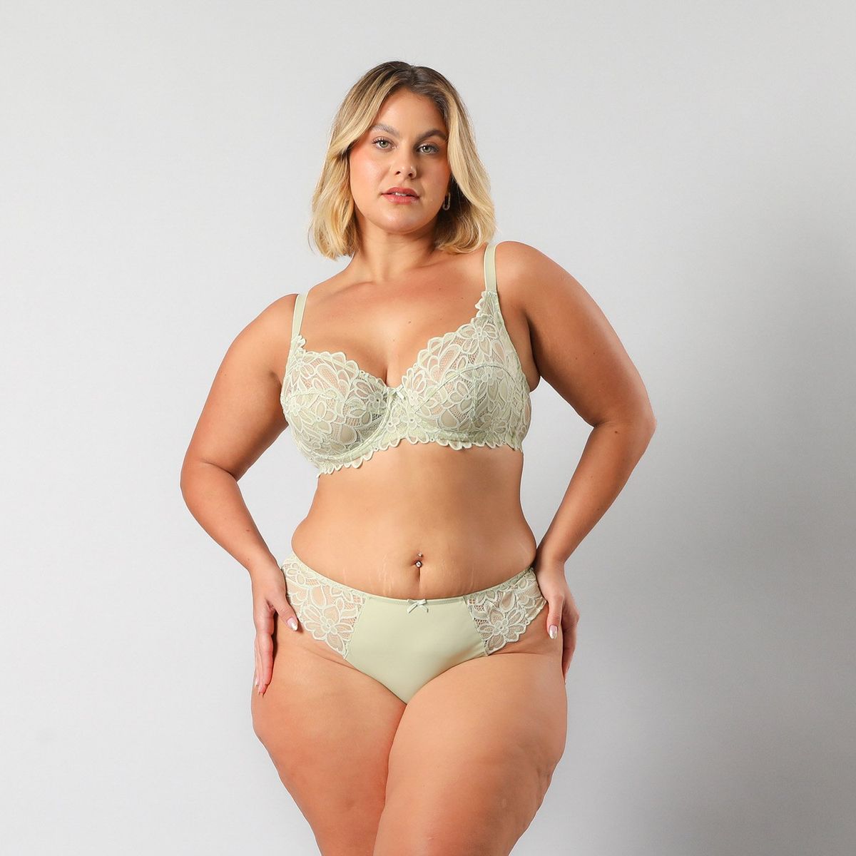 FLORES - Sostén Natural Refuerzo Encaje Flor Mujer Flores