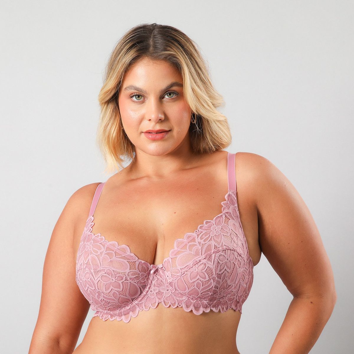 FLORES - Sostén Natural Refuerzo Encaje Flor Mujer Flores