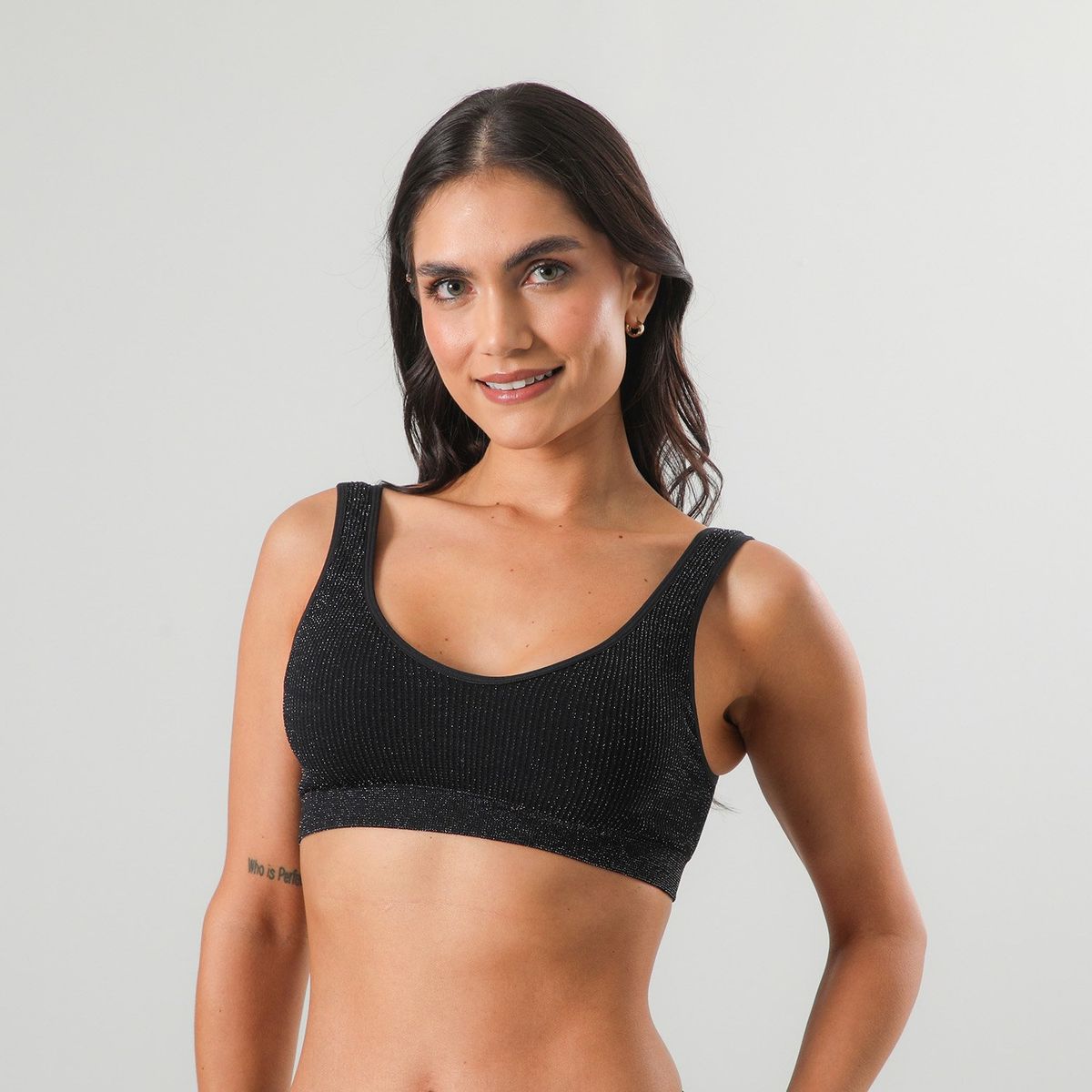 FLORES - Peto Seamless Rib Lurex Mujer Flores