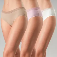 FLORES - Pack 3 Pantaleta Microfibra BonDed Mujer