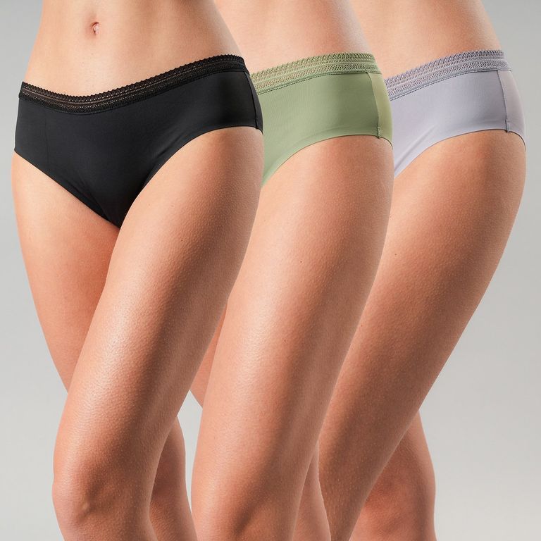 FLORES Pack 3 Pantaleta Microfibra BonDed Mujer