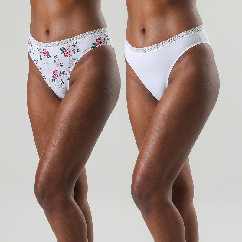 FLORES - Pack De 2 Hikini Micro Print BonDed Mujer Flores