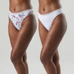FLORES - Pack De 2 Hikini Micro Print BonDed Mujer