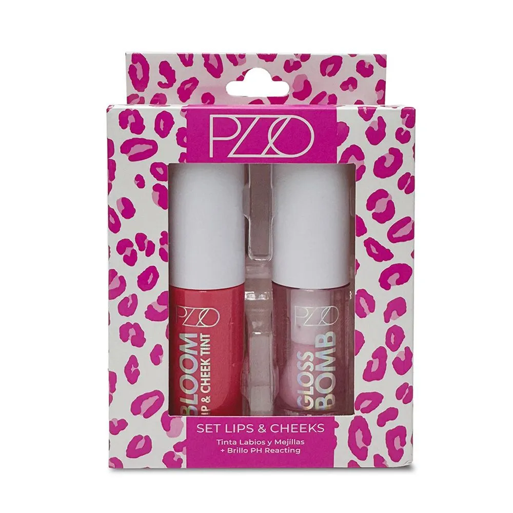 Petrizzio Set Lips & Cheeks Bloom Tint + pH Reacting Gloss Bomb, foto 3