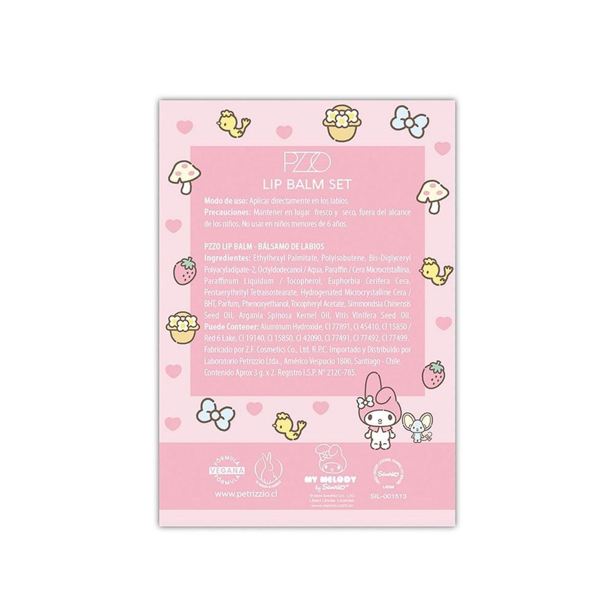 PETRIZZIO - Duo De Lip Balm Hidratante My Melody Petrizzio