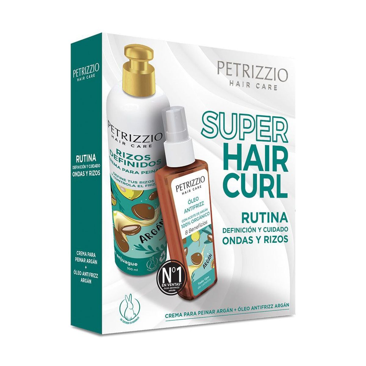 PETRIZZIO - Set Cuidado Capilar Ondas Y Rizos Crema Peinar + Óleo Anti Frizz 300 Ml 100 Petrizzio