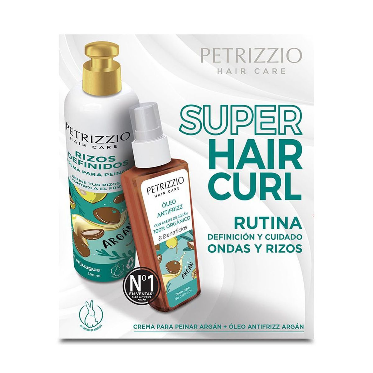 PETRIZZIO - Set Cuidado Capilar Ondas Y Rizos Crema Peinar + Óleo Anti Frizz 300 Ml 100 Petrizzio