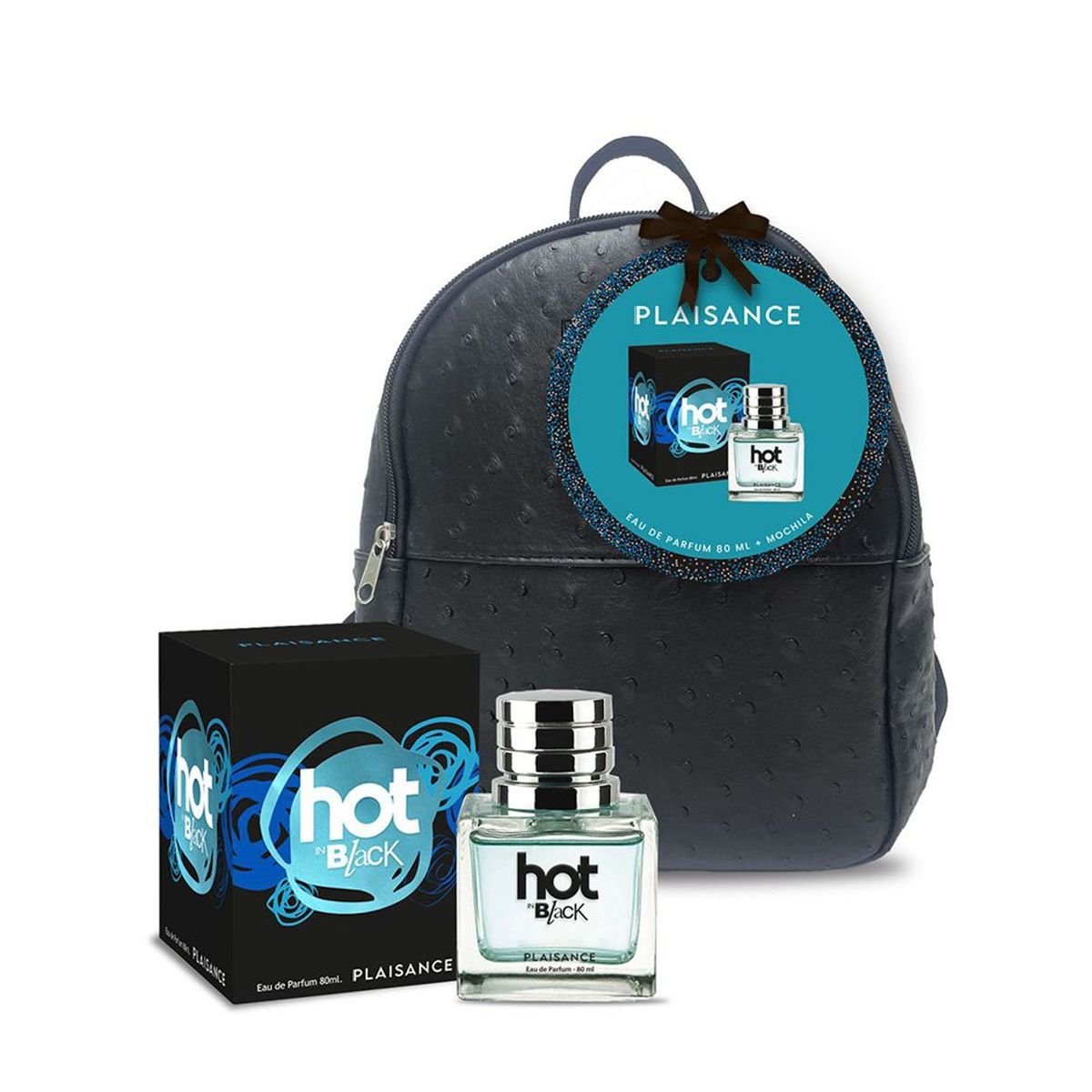 PLAISANCE - Set Perfume Mujer Hot In Black EDP 80 Ml + Mochila Plaisance