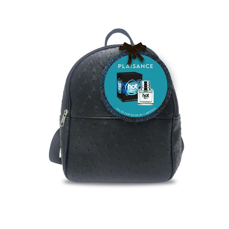 PLAISANCE Set Perfume Mujer Hot In Black EDP 80 Ml Mochila