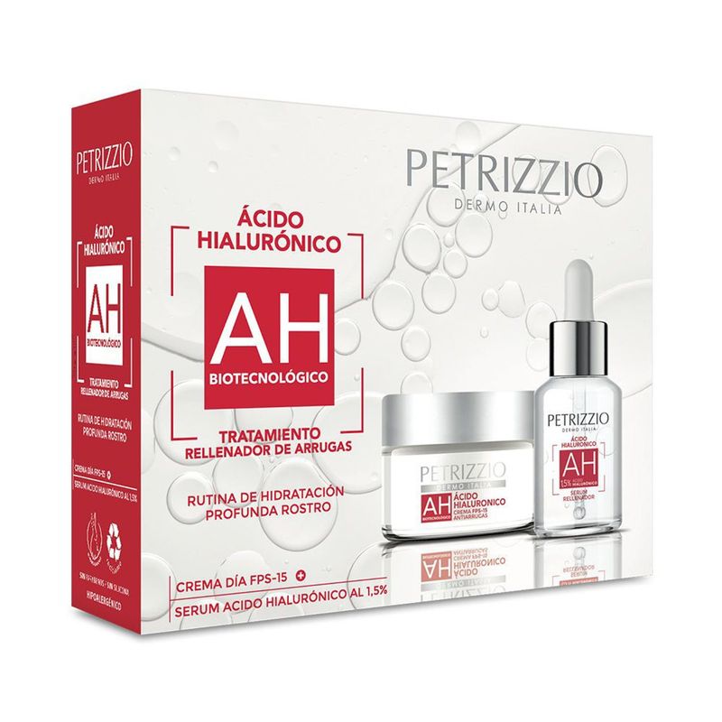 PETRIZZIO - Set Antiedad Con Ácido Hialurónico Crema De Día + Serum Rellenador Petrizzio