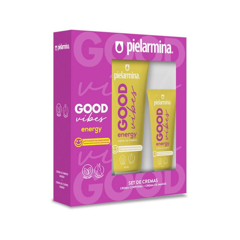 PIELARMINA - Set De Cremas Energy Good Vibes Cuerpo Y Manos Pielarmina