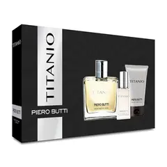 PIERO BUTTI - Set Perfume Hombre Titanio EDT 100 Ml + 30 Ml + After Shave