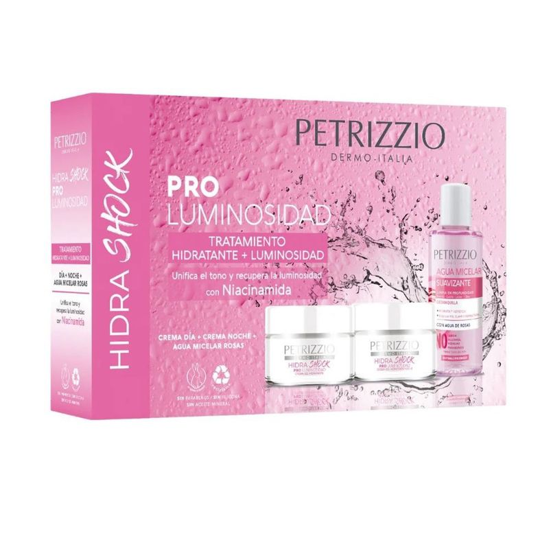 PETRIZZIO - Tripack Pro Luminosidad Crema Día + Noche + Agua Micelar Petrizzio